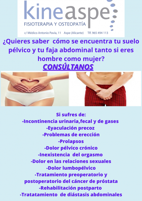 Vuelve la promoción en KineAspe para tratamientos de suelo pélvico (sólo Marzo y Abril 2021!!)